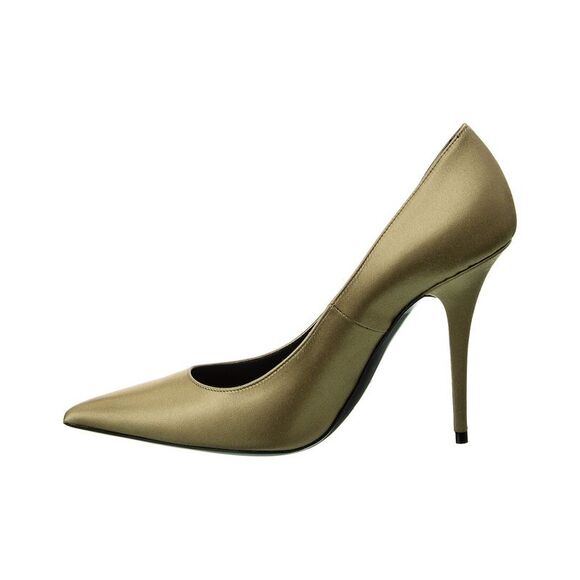 Saint Laurent Instinct 110 Satin Pump, Green - Picture 2 of 5